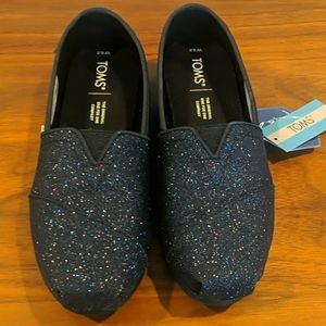 Tom's NWT Alpargatas - Midnight Sparkle Glitter